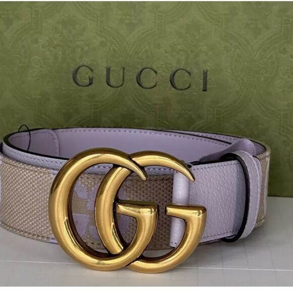 Brand new with box Gucci - Marmont Jumbo GG canvas belt size 75 - Picture 1 of 6